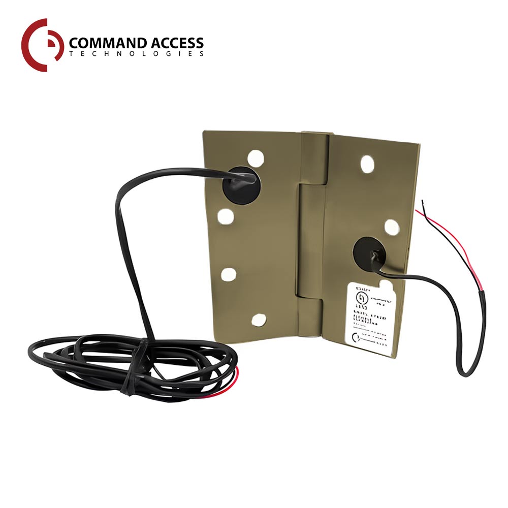 Command Access - ETH-CB75 - Energy Transfer Hinge - 3 Knuckle Heavy Weight - Steel Base Material - US5 (Satin Brass Antique-609)