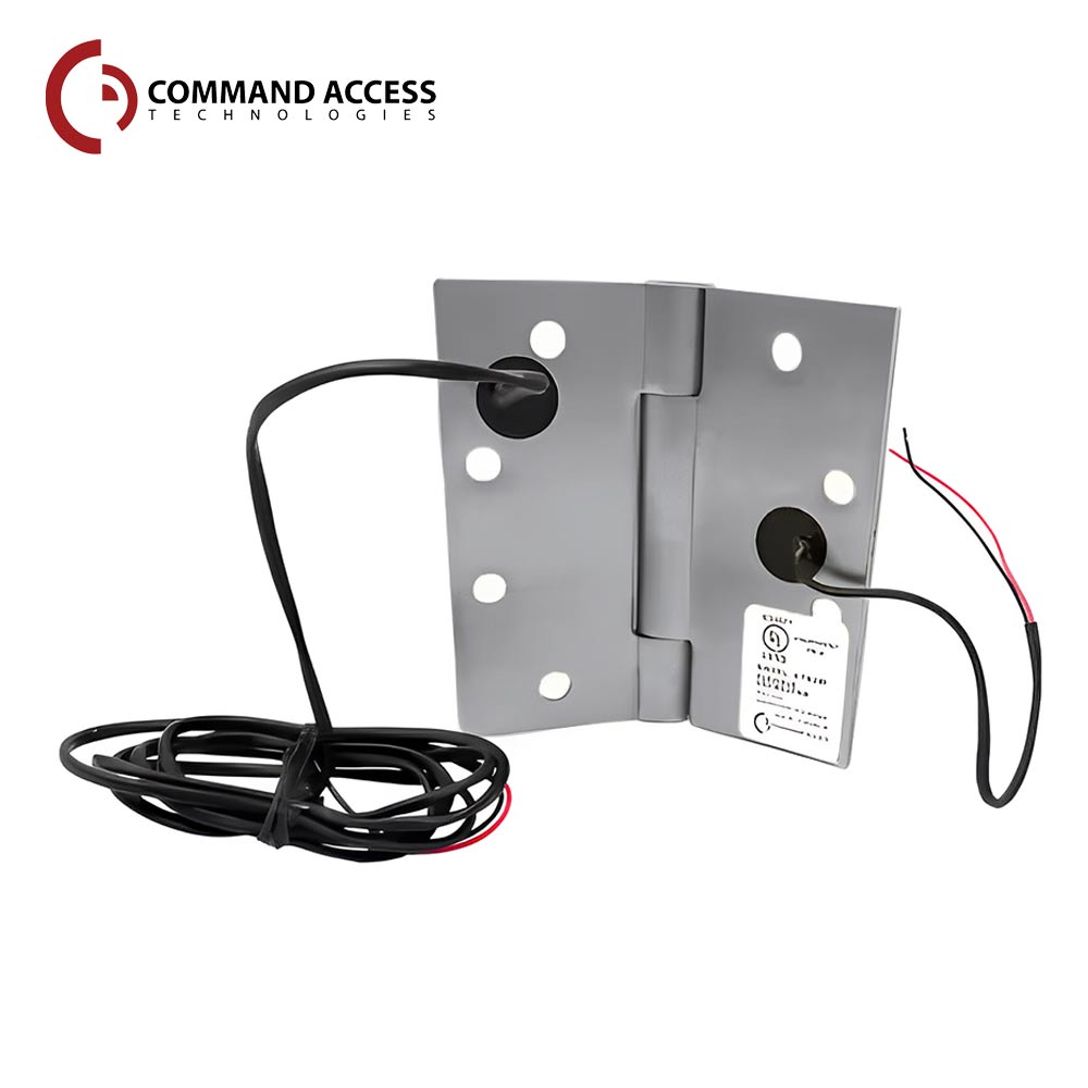 Command Access - ETH-CB80 - Energy Transfer Hinge - 3 Knuckle Standard Weight - Brass Base Material - US15 (Satin Nickel-619)