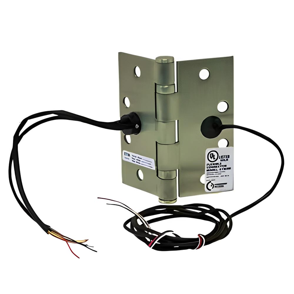 Command Access - ETM-BB68 - Energy Transfer Monitor Hinge - 5 Knuckle Heavy Weight - Steel Base Material - US3 (Bright Brass-605)