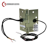 Command Access - ETM-BB79 - Energy Transfer Monitor Hinge - 5 Knuckle Standard Weight - Steel Base Material - US3 (Bright Brass-605)