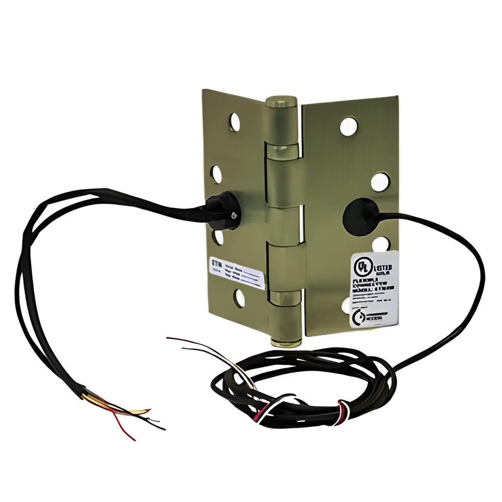 Command Access - ETM-BB68 - Energy Transfer Monitor Hinge - 5 Knuckle Heavy Weight - Steel Base Material - US4 (Satin Brass-606)