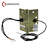 Command Access - ETM-BB99 - Energy Transfer Monitor Hinge - 5 Knuckle Heavy Weight - Brass Base Material - US4 (Satin Brass-606)