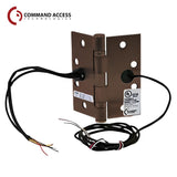 Command Access - ETM-BB68 - Energy Transfer Monitor Hinge - 5 Knuckle Heavy Weight - Steel Base Material - US10 (Satin Bronze-612)