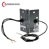 Command Access - ETM-BB68 - Energy Transfer Monitor Hinge - 5 Knuckle Heavy Weight - Steel Base Material - US15 (Satin Nickel-619)