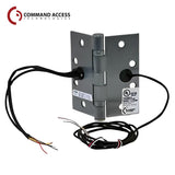 Command Access - ETM-BB68 - Energy Transfer Monitor Hinge - 5 Knuckle Heavy Weight - Steel Base Material - US26D (Satin Chrome-626)