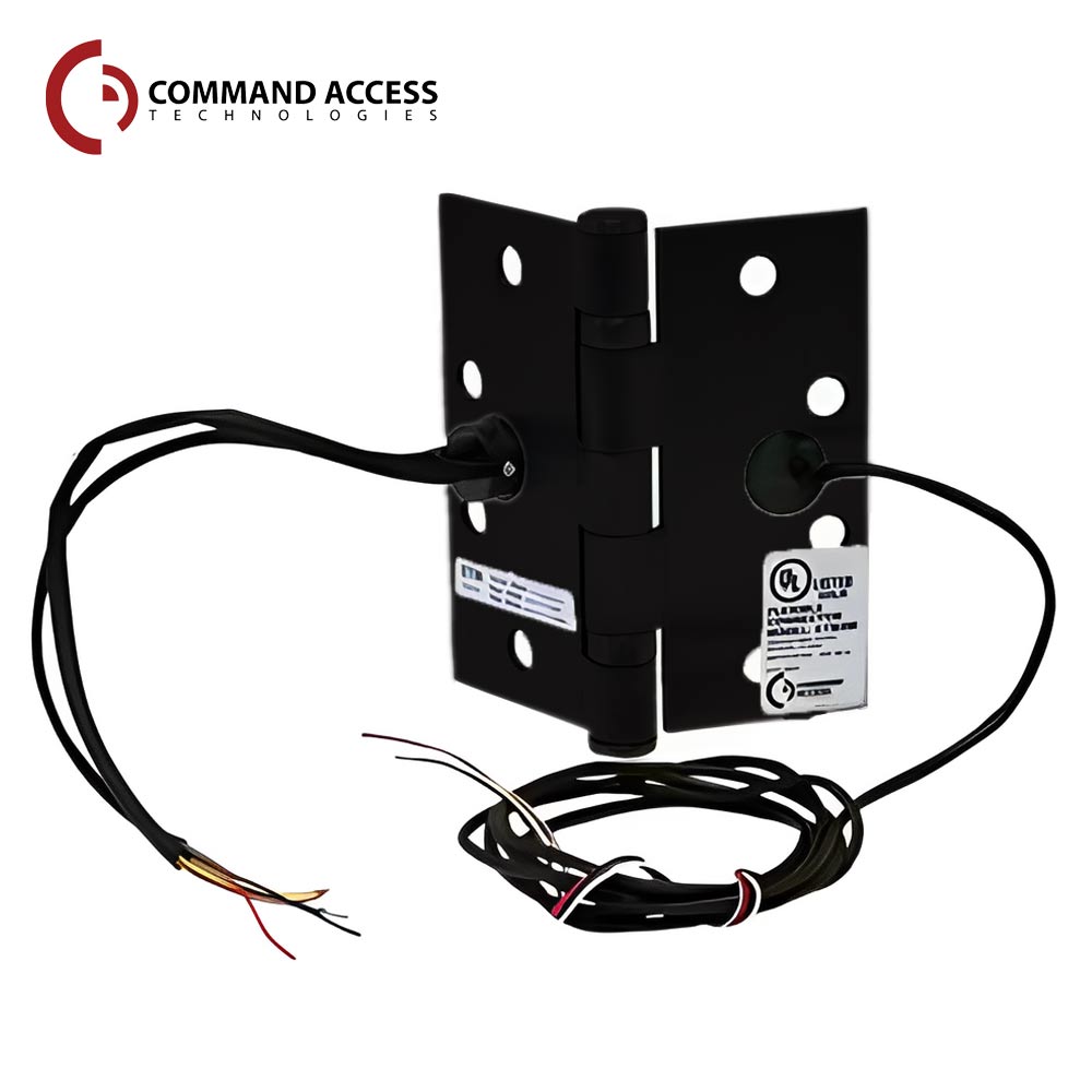 Command Access - ETM-BB91 - Energy Transfer Monitor Hinge - 5 Knuckle Standard Weight - Brass Base Material - L1 (Black-693)