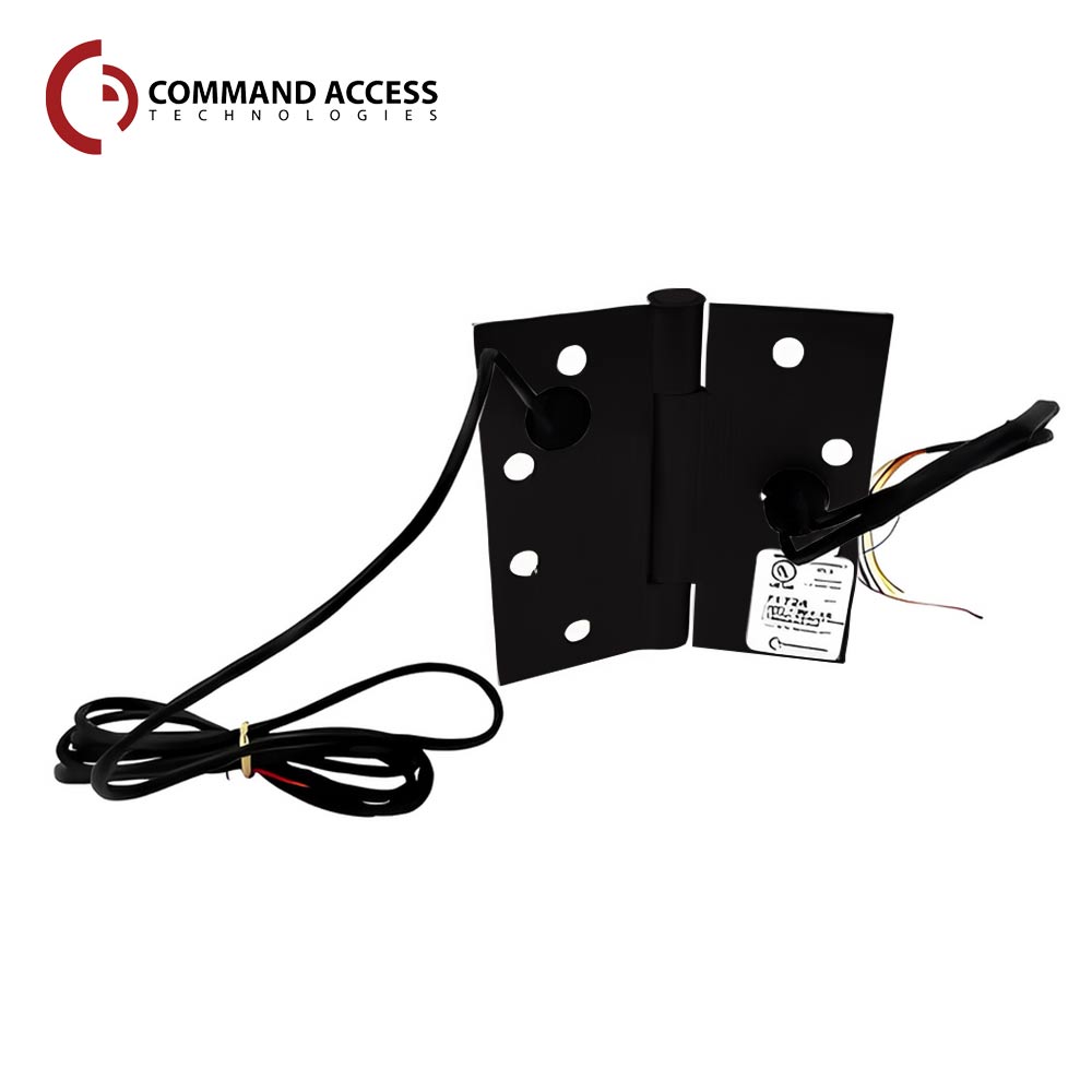 Command Access - ETM-CB70 - Energy Transfer Monitor Hinge - 3 Knuckle Standard Weight - Steel Base Material - L1 (Black-693)