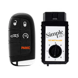 Simple Key 5 Button Remote Trunk Remote Start & Panic CDSK-E5TRZ0SK and EZ Installer Programmer