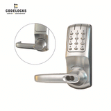 Codelocks CL5210 Electronic, Heavy Duty, Grade 2, Brushed Steel, Optional Backset Tubular Latchbolt with Optional Cylinder Prep