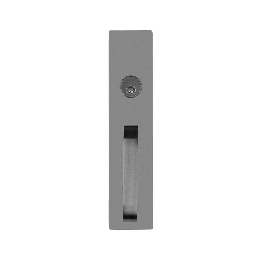 Detex - 03A-689 - A Straight Pull Trim with Cylinder Hole - Value Series Devices - Aluminum Painted