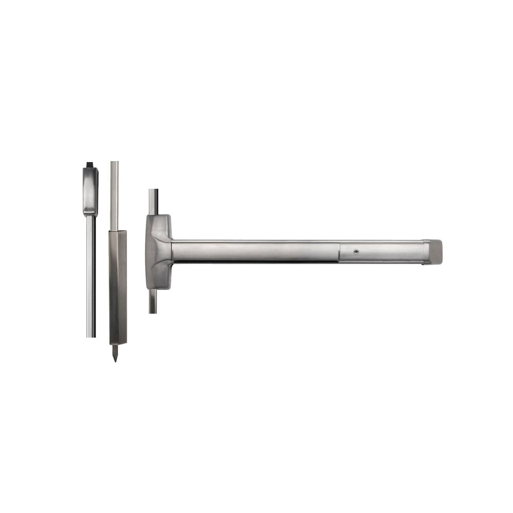 Detex - 20-W-629-48x96 - Advantex Wide Stile Surface Vertical Rod Exit Device - Hex Dogging - 48- Bright Stainless Steel