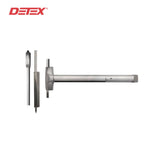 Detex - 20-W-629-48x96 - Advantex Wide Stile Surface Vertical Rod Exit Device - Hex Dogging - 48- Bright Stainless Steel