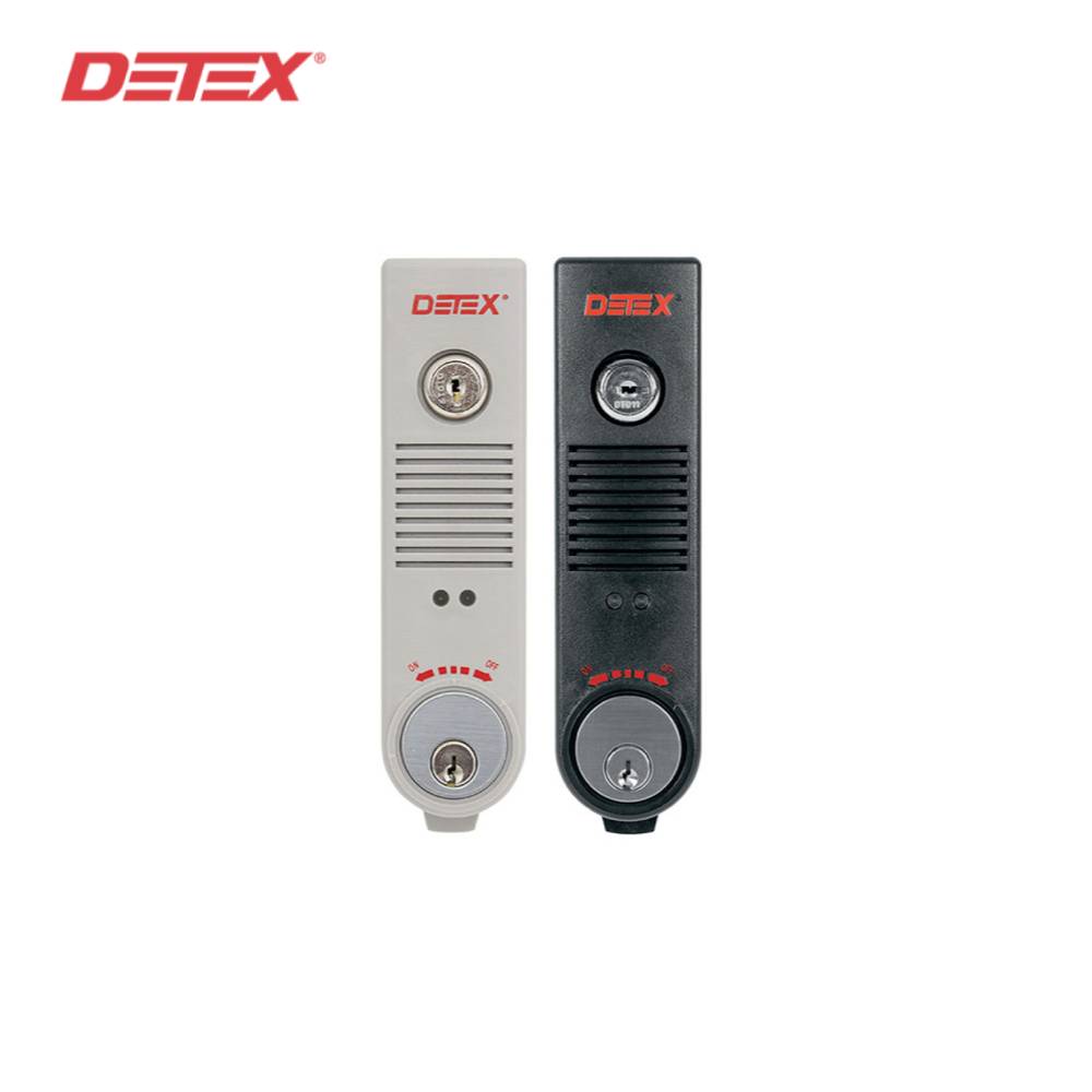 Detex - EAX-500SK1 - Exit Alarm - Surface Mount - Battery Powered - 7-Pin IC Cylinder Housing - Black Finish