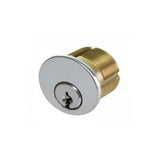 Detex - MC65 - Mortise Cylinder - 1-1/8 6-Pin Schlage C Keyway - 2 Keys - 626 (Brushed Chrome Finish)