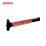 Detex - V40-EB-CD-628-99-48 - Value Series Wide Stile Rim Exit Device - 48 - Cylinder Dogging - Satin Aluminum Clear Anodized