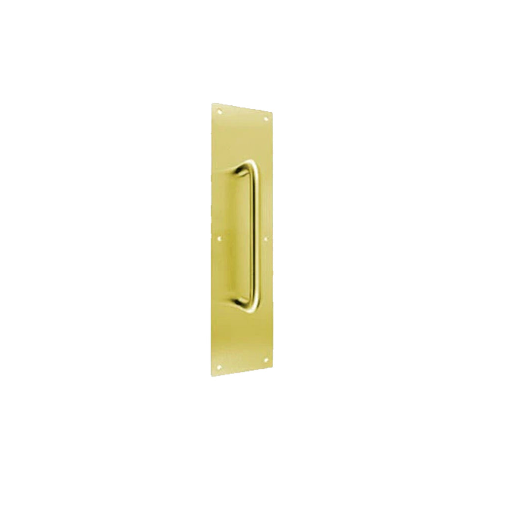 Don-Jo - 7014-605 - Pull Plate 3-1/2 Width and 15 Length with 5-1/2 CTC - 605 (Bright Brass Finish)