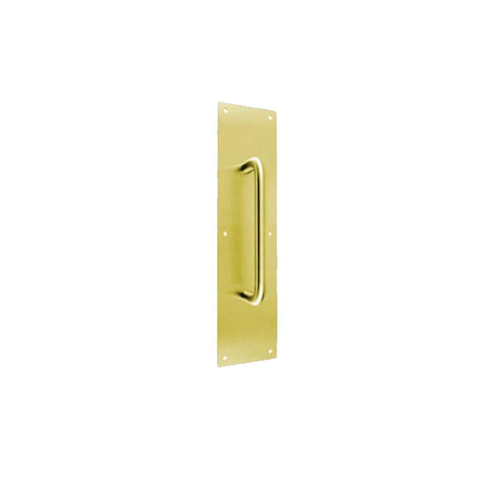 Don-Jo - 7111-605 - Pull Plate 4 Width 16 Length with 5-1/2 CTC - 605 (Bright Brass Finish)