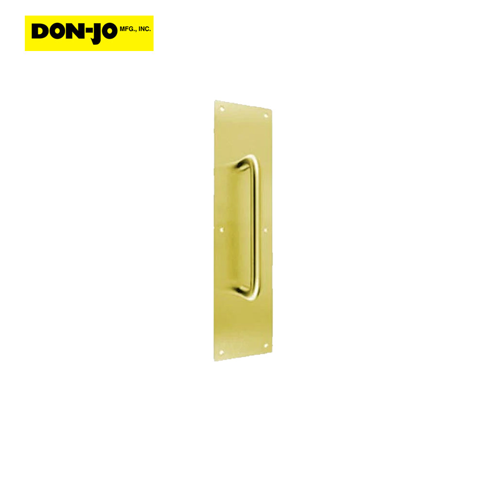 Don-Jo - 7111-605 - Pull Plate 4 Width 16 Length with 5-1/2 CTC - 605 (Bright Brass Finish)