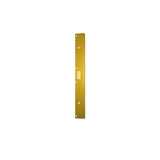 Don-Jo - AST-21341-BP - Single Hole Security Strike, 18 by 1-3/4 - Cylindrical Lock or Deadbolt - 632 (Bright Brass Plated)