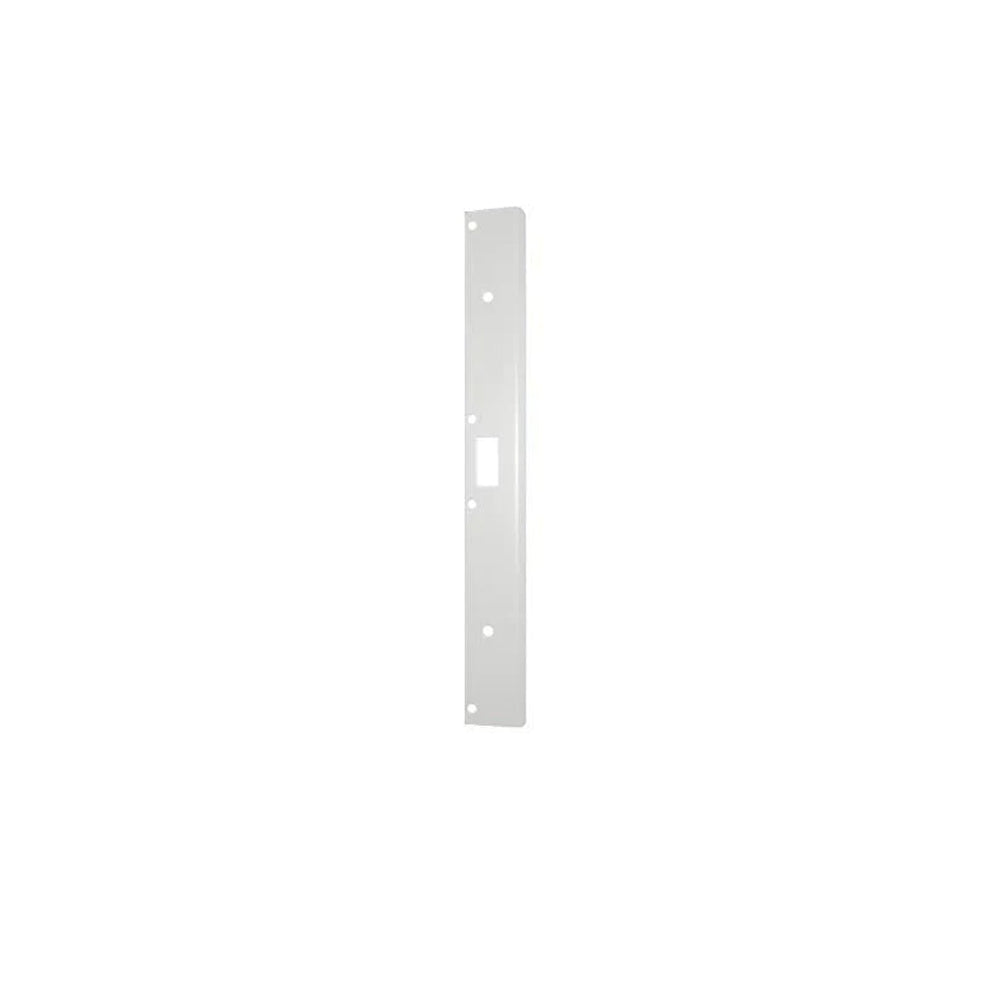 Don-Jo - AST-21341-WH - Single Hole Security Strike, 18 by 1-3/4 - Cylindrical Lock or Deadbolt - White Coated