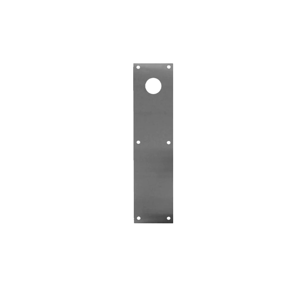 Don-Jo - CFD-71-628 - Push Plate 4 Width and 16 Length with Deadlock Hole at 2-1/2 on Center From Top - 628 (Satin Aluminum Clear Anodized Finish)