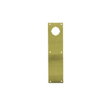 Don-Jo - CFK-71-605 - Push Plate, .050 by 4 Width and 16 Length with 2-1/8 Cylindrical Lock Hole at 2-1/2 on Center From Top - 605 (Bright Brass Finish)