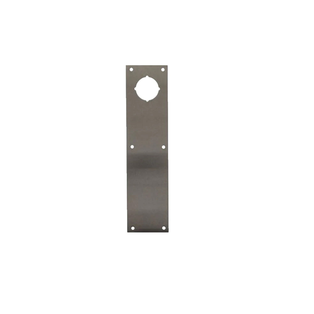 Don-Jo - CFK-71-630 - Push Plate, .050 by 4 Width and 16 Length with 2-1/8 Cylindrical Lock Hole at 2-1/2 on Center From Top - 630 (Satin Stainless Steel Finish)