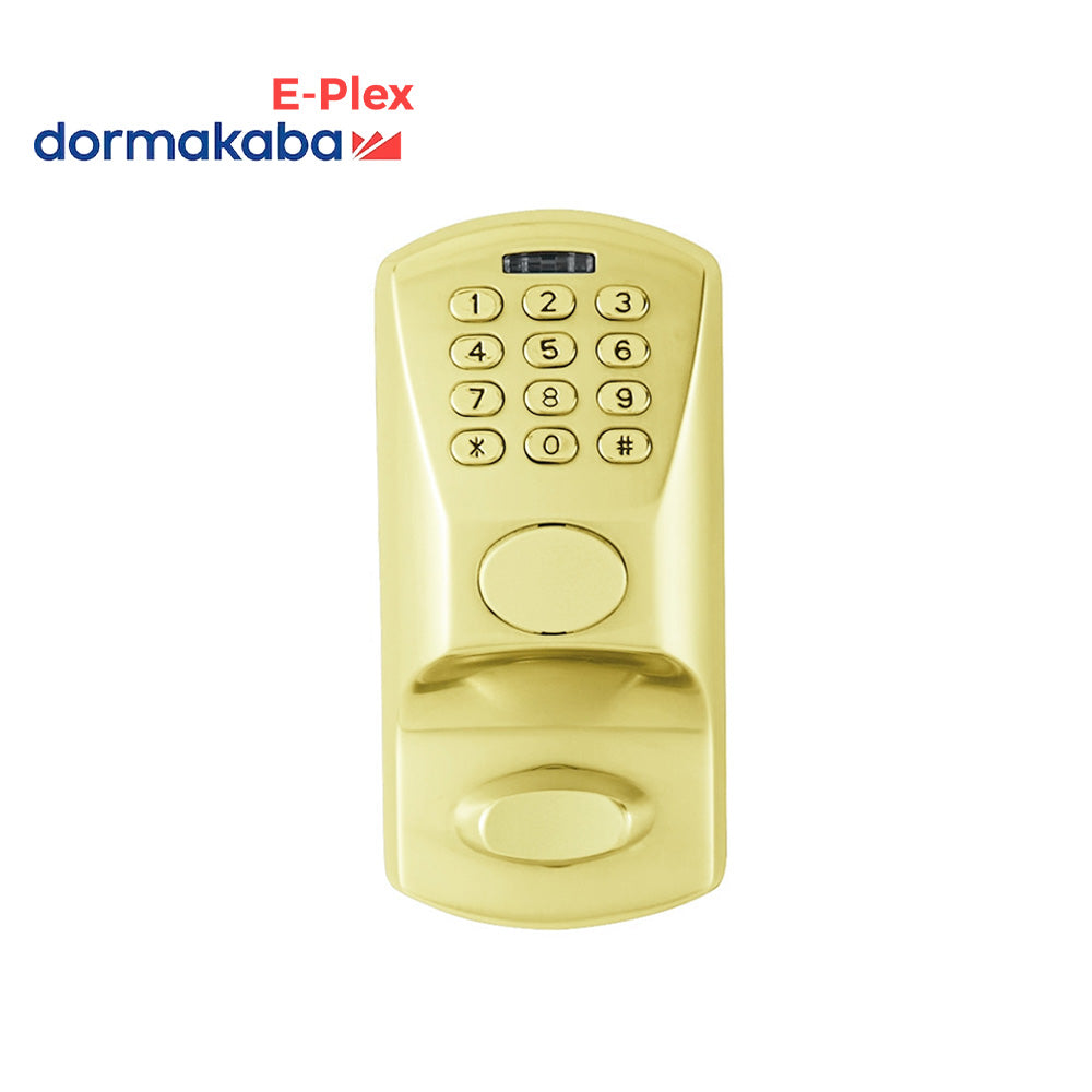 Dormakaba E-Plex - E1502 - Electronic Pushbutton Deadbolt Lock with Key Override 1500 Series - Grade 2