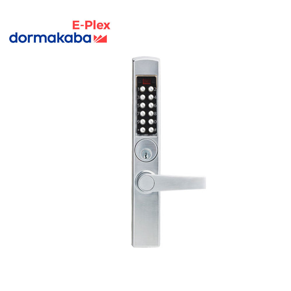 Dormakaba E-Plex - E3766 - E3700 Series Electronic Pushbutton PROX Mortise Narrow Stile Lock for Adams Rite Deadbolts