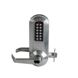 Dormakaba E-Plex - E5051 - E5000 Series Electronic Pushbutton Cylindrical Lock with Privacy Function - Winston Lever - 2 3/4" Backset