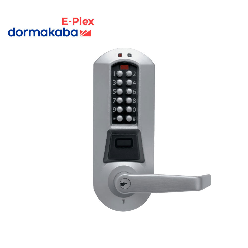 Dormakaba E-Plex - E5731 - E5700 Series Electronic Pushbutton Cylindrical Lock with Winston Lever - 2 3/4" Backset