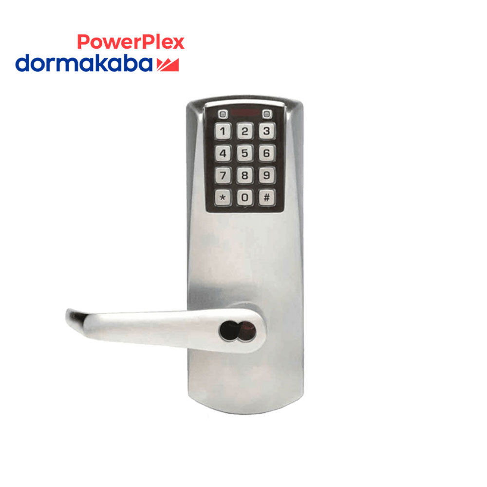 Dormakaba PowerPlex - P2000 Series Electronic Pushbutton Cylindrical Lock with Key-In-Lever