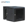 Dynotech - 300737 - 12U - Wall Mount Rack Cabinet with Fan and Tempered Glass Flat Door - Double Section