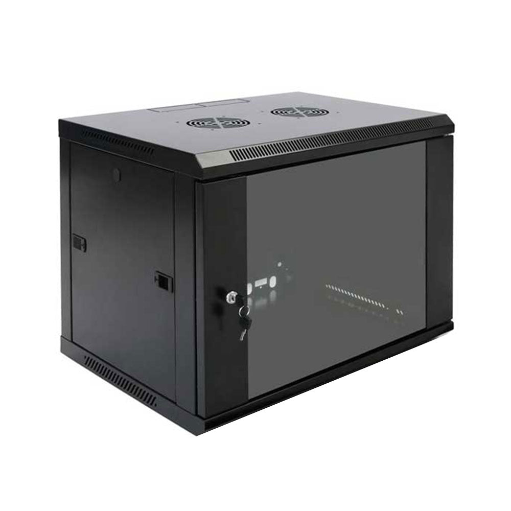 Dynotech - 300740 - 6U - Wall Mount Rack Cabinet with Tempered Glass Flat Door