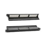 Dynotech - 907090U - 24 Ports Cat6 Patch Panel Black UL Listed / Fluke Test