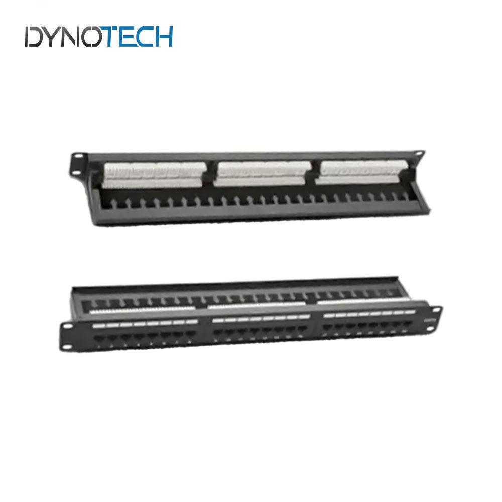 Dynotech - 907090 - 24 Ports Cat6 Patch Panel Black