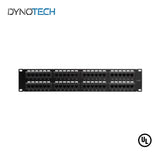 Dynotech - 907092U - 48 Ports Cat6 Patch Panel Black UL Listed / Fluke Test