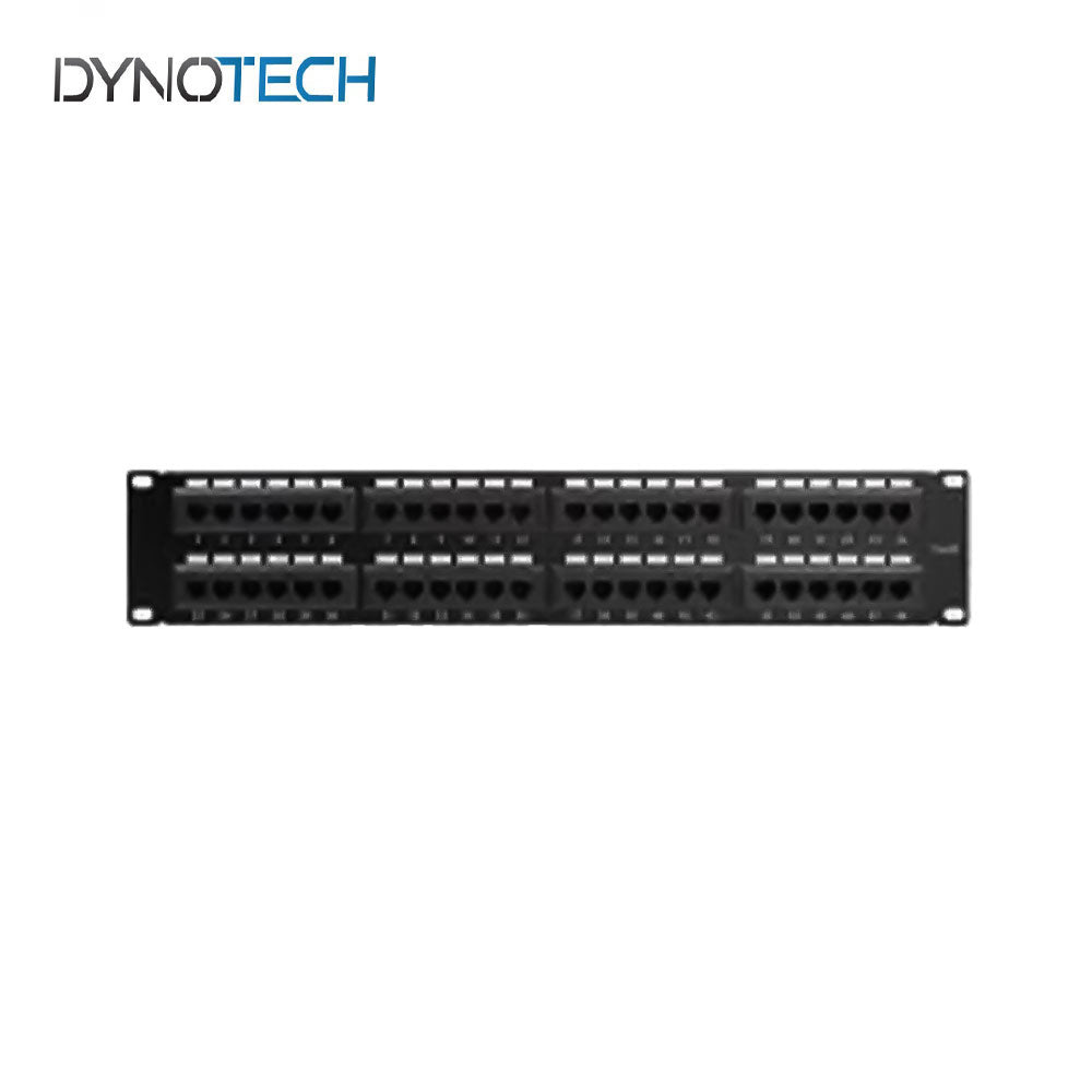 Dynotech - 907092 - 48 Ports Cat6 Patch Panel Black