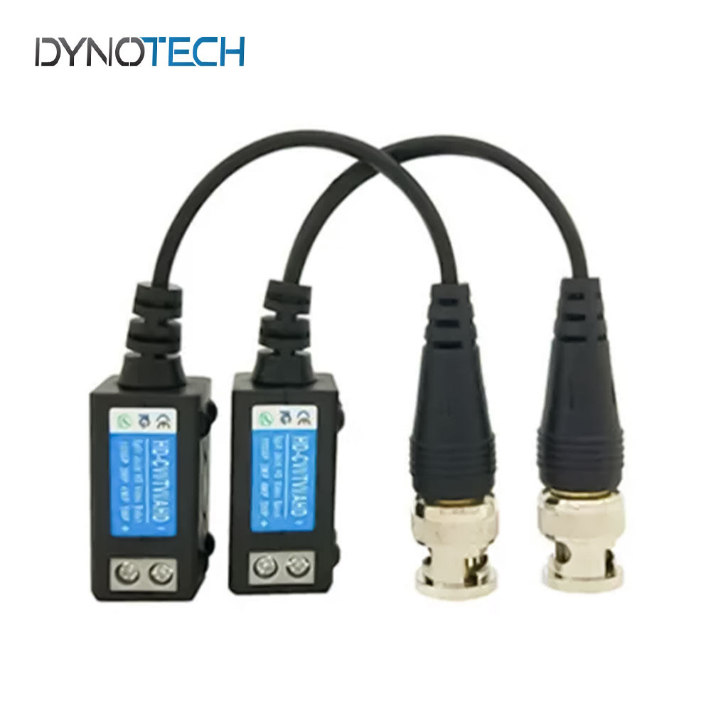 Dynotech - BALUN 8MP / 530125 - Video Balun up to 8MP Pigtail (Pair)