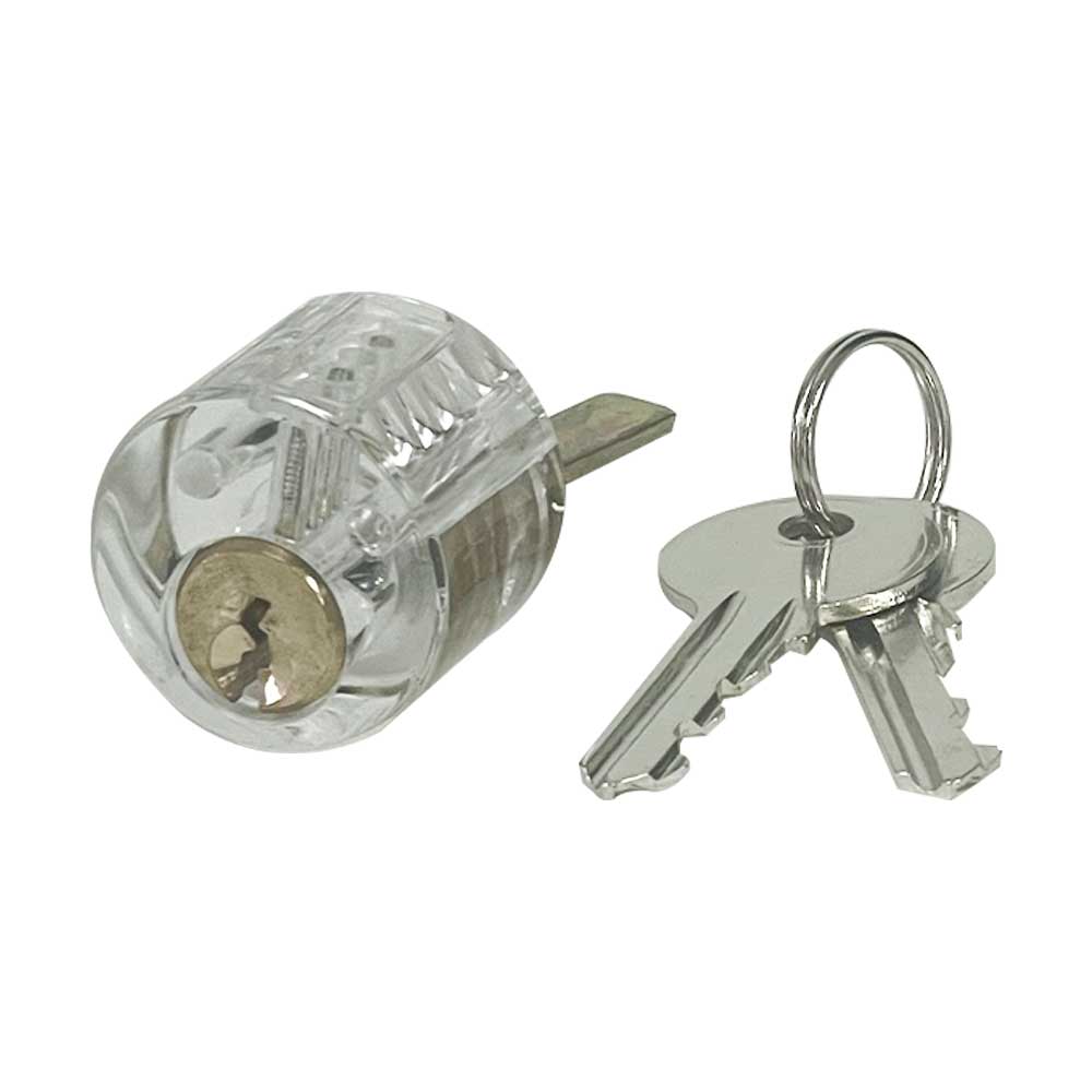 ECS AUTO PARTS Transparent Acrylic Practice Padlock with 1 Character Keyhole