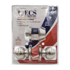 ECS HARDWARE - Durable Combo Lockset w/ Single Knob & Deadbolt - Entrance - Satin Nickle - Grade 3 (KW1)