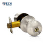 ECS HARDWARE - Durable Combo Lockset w/ Single Knob & Deadbolt - Entrance - Satin Nickle - Grade 3 (KW1)