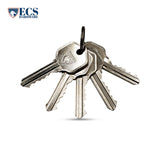 ECS HARDWARE - Durable Combo Lockset w/ Single Knob & Deadbolt - Entrance - Satin Nickle - Grade 3 (KW1)