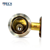 ECS HARDWARE - Durable Combo Lockset w/ Single Knob & Deadbolt - Entrance - Antique Bronze - Grade 3 (KW1)