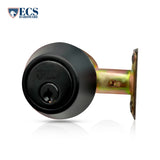 ECS HARDWARE - Durable Combo Lockset w/ Single Knob & Deadbolt - Entrance - Oil Rubbed Bronze - Grade 3 (KW1)