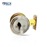 ECS HARDWARE - Durable Combo Lockset w/ Single Knob & Deadbolt - Entrance - Satin Nickle - Grade 3 (KW1)