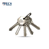 ECS HARDWARE - Durable Combo Lockset w/ Single Knob & Deadbolt - Entrance - Satin Nickle - Grade 3 (KW1)