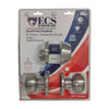 ECS HARDWARE - Durable Combo Lockset w/ Single Knob & Deadbolt - Entrance - Stainless Steel - Grade 3 (SC1)