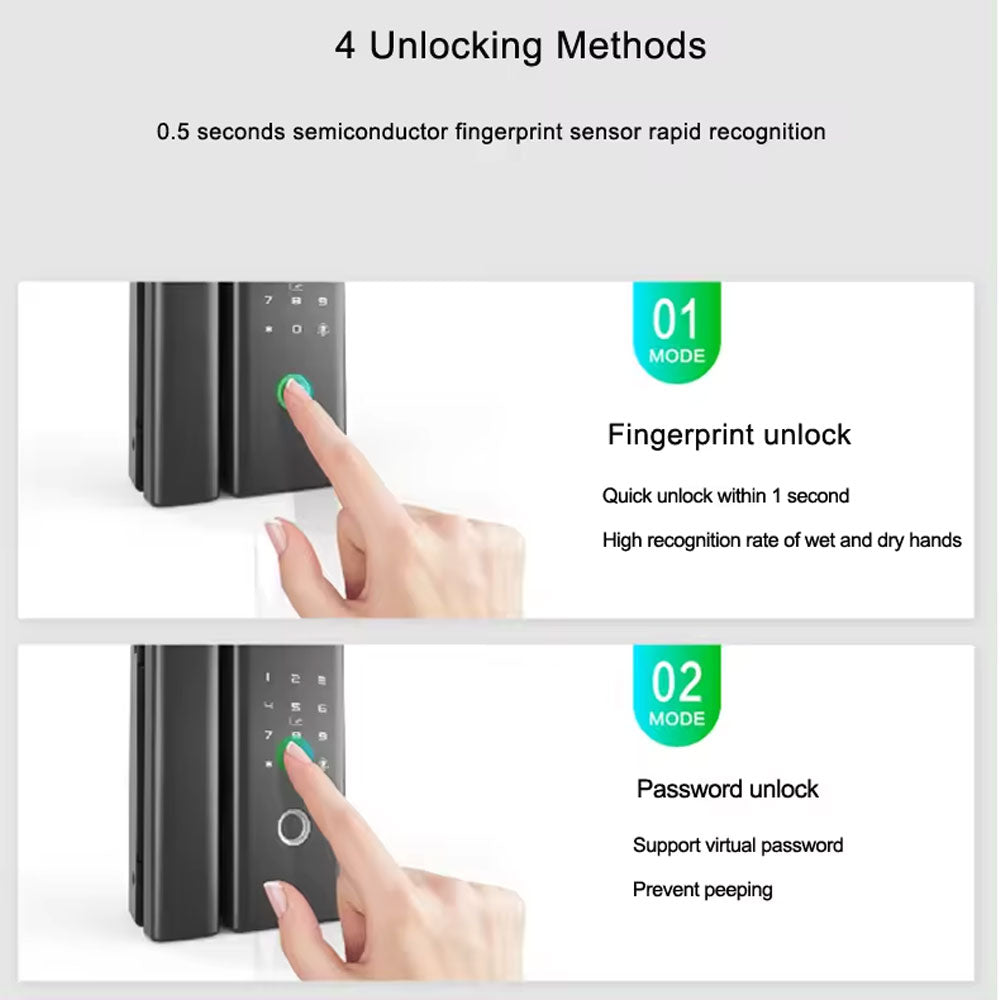 ECS HARDWARE - A03B-TBWV-A - Smart Digital Door Lock with Smart Unlock Systems