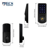 ECS HARDWARE - A220 Smart Door Lock with Fingerprint Reader and Thumbturn